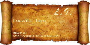 Luczáti Imre névjegykártya